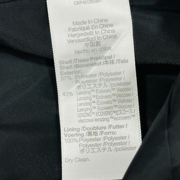 Madewelll Soft Satin Oversized One Button Blazer True Black Size 2 NWT $188 - Picture 9 of 12